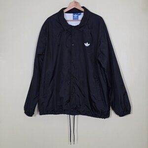 Adidas Originals By Nigo Coach Jacket Mens XL Black Snaps Lined Streetwear FLAW